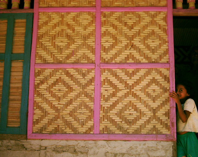 Bamboo panel, Flores