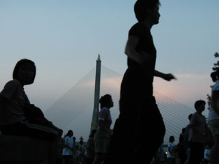 Aerobics in the park