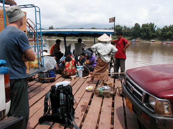 Mekong Ferry Crossing near Champasak 