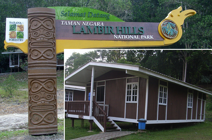  Lambir sign and cabin composite