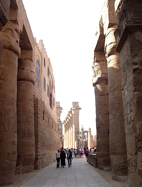 Luxor Temple entrance corridor