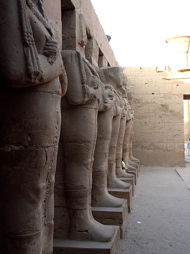 row of statues