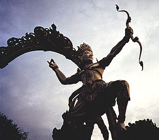 Typical Statue along Roadway in Bali