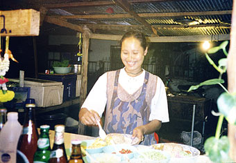 Preparing my meal at night market