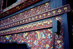 Detail of Minangkabau architecture on museum.